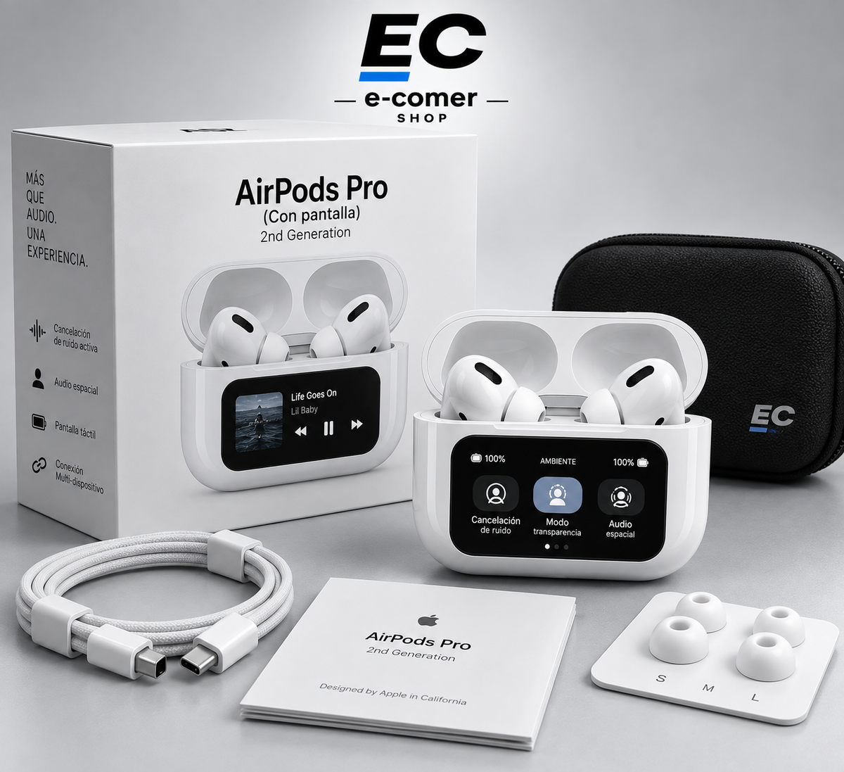 AirPods 2 Pro -GEN (Con cancelación real) ALTA CALIDAD